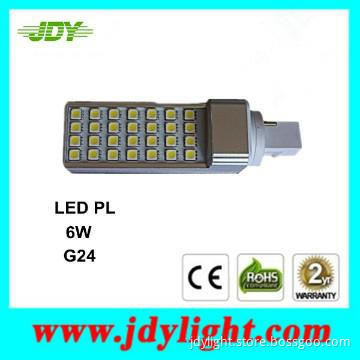 6W G24 LED Horizontal Plug Lamp